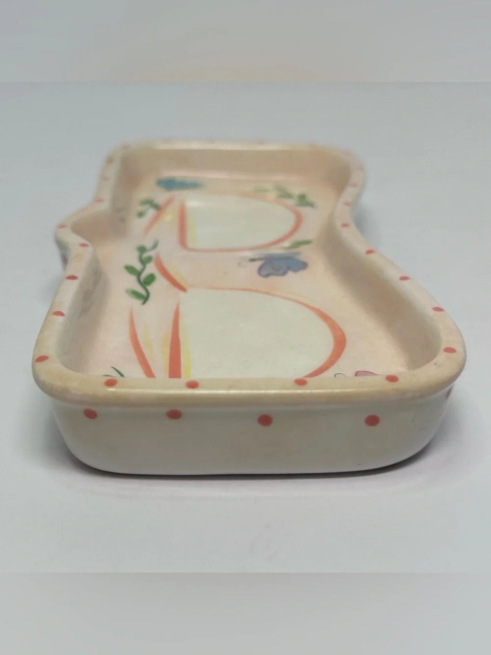 Bella Casa Ganz Eyeglass Sunglasses Holder Tray Butterflies Ceramic Desk Dish